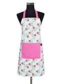 Fartuch kuchenny 60x75 English Rose biały różowy róże bawełniany I 23 Fartuch kuchenny 60x75 English Rose biały różowy róże bawełniany I 23
