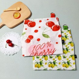 Fartuch kuchenny 60x75 Lemon biały żółty zielony cytryny bawełniany I 23