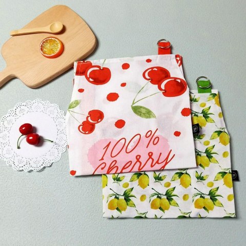 Fartuch kuchenny 60x75 Lemon biały żółty zielony cytryny bawełniany I 23 Fartuch kuchenny 60x75 Lemon biały żółty zielony cytryny bawełniany I 23