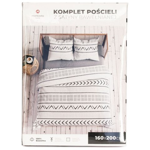 GAJA Komplet pościeli z satyny bawełnianej, 220x200cm 100009/SAT/000/220200/1 GAJA Komplet pościeli z satyny bawełnianej, 220x200cm 100009/SAT/000/220200/1