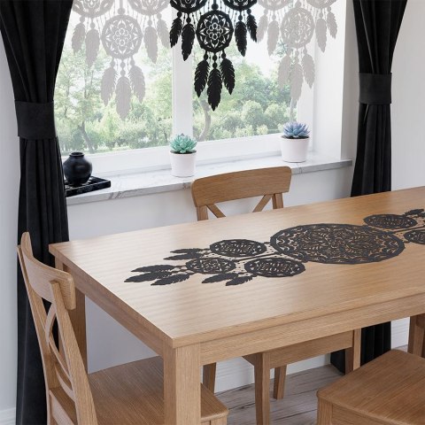 LEA Bieżnik żakardowy gotowy, łapacz snów, szerokość 45 x wysokość 155cm, kolor 003 czarny 001391/KSZ/003/045155/1 LEA Bieżnik żakardowy gotowy, łapacz snów, szerokość 45 x wysokość 155cm, kolor 003 czarny 001391/KSZ/003/045155/1