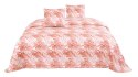 Narzuta dekoracyjna 160x220 Hibiscus morelowa pudrowa liście pikowana Narzuta dekoracyjna 160x220 Hibiscus morelowa pudrowa liście pikowana