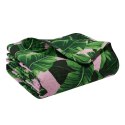 Narzuta dekoracyjna 200x220 różowa zielona liście pikowana Planta Narzuta dekoracyjna 200x220 różowa zielona liście pikowana Planta