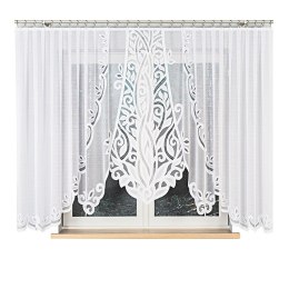 POLA Firanka żakardowa gotowa, szerokość 400 x wysokość 160cm, kolor 001 biały 019368/FBL/001/400160/1