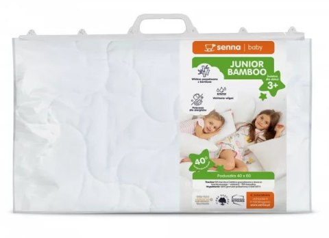 Poduszka antyalergiczna 40x60 Junior Bamboo biała z włókien pozyskiwanych z drewna bambusowego Inter Widex Poduszka antyalergiczna 40x60 Junior Bamboo biała z włókien pozyskiwanych z drewna bambusowego Inter Widex