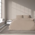 Pościel adamaszkowa 160x200 taupe beżowa ciemna jednobarwna paski 1 cm Pure Pościel adamaszkowa 160x200 taupe beżowa ciemna jednobarwna paski 1 cm Pure