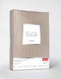 Pościel adamaszkowa 160x200 taupe beżowa ciemna jednobarwna paski 1 cm Pure Pościel adamaszkowa 160x200 taupe beżowa ciemna jednobarwna paski 1 cm Pure