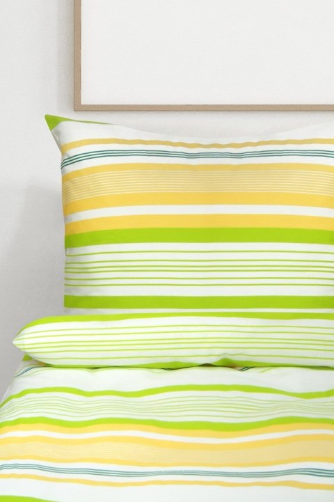 Pościel bawełniana 140x200 Action zielona żółta pasy Premium Bielbaw 1 Pościel bawełniana 140x200 Action zielona żółta pasy Premium Bielbaw 1