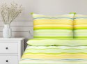 Pościel bawełniana 140x200 Action zielona żółta pasy Premium Bielbaw 1 Pościel bawełniana 140x200 Action zielona żółta pasy Premium Bielbaw 1