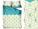 Pościel bawełniana 140x200 Cesare biała turkusowa geometria Premium Bielbaw 1 Pościel bawełniana 140x200 Cesare biała turkusowa geometria Premium Bielbaw 1