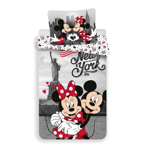 Pościel bawełniana 140x200 Myszka Mini i Miki New York Love poszewka 60x80 JF 02 Pościel bawełniana 140x200 Myszka Mini i Miki New York Love poszewka 60x80 JF 02