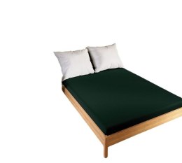 Prześcieradło jersey z gumką 180x200 Dreamy Premium ciemne zielone butelkowe 100034/FRG/035/180200/1