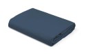 Prześcieradło satynowe 160x200 denim granatowe bez gumki jednobarwne Pure Prześcieradło satynowe 160x200 denim granatowe bez gumki jednobarwne Pure