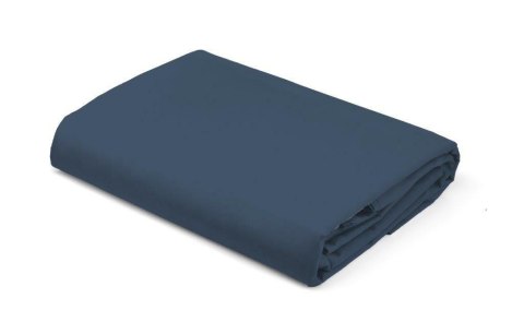 Prześcieradło satynowe 160x200 denim granatowe bez gumki jednobarwne Pure Prześcieradło satynowe 160x200 denim granatowe bez gumki jednobarwne Pure