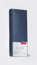 Prześcieradło satynowe 160x200 denim granatowe bez gumki jednobarwne Pure Prześcieradło satynowe 160x200 denim granatowe bez gumki jednobarwne Pure