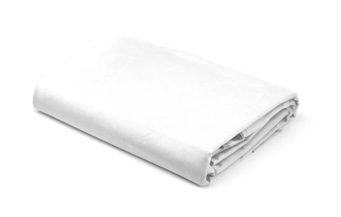 Prześcieradło satynowe 220x200 białe bez gumki jednobarwne Pure Prześcieradło satynowe 220x200 białe bez gumki jednobarwne Pure