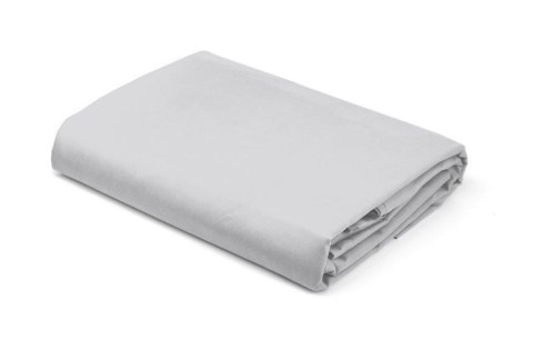 Prześcieradło satynowe 220x200 srebrne bez gumki jednobarwne Pure Prześcieradło satynowe 220x200 srebrne bez gumki jednobarwne Pure