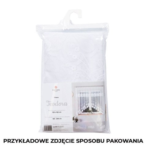 TEODORA Firanka żakardowa gotowa, szerokość 300 x wysokość 120cm, kolor 001 biały 005099/FBL/001/300120/1 TEODORA Firanka żakardowa gotowa, szerokość 300 x wysokość 120cm, kolor 001 biały 005099/FBL/001/300120/1