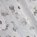 Firana 140x250 Bessy biała różowa szara kwiaty gotowa na przelotkach Eurofirany E12 Firana 140x250 Bessy biała różowa szara kwiaty gotowa na przelotkach Eurofirany E12