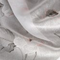 Firana 140x250 Bessy biała różowa szara kwiaty gotowa na przelotkach Eurofirany E12 Firana 140x250 Bessy biała różowa szara kwiaty gotowa na przelotkach Eurofirany E12