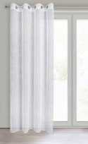 Firana 140x250 Elsi biała srebrna geometryczna gotowa na przelotkach Eurofirany E12 Firana 140x250 Elsi biała srebrna geometryczna gotowa na przelotkach Eurofirany E12