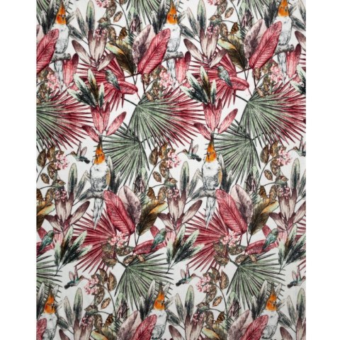 Koc narzuta z mikrofibry 150x200 Parrot liście zielony różowy D91 Koc narzuta z mikrofibry 150x200 Parrot liście zielony różowy D91