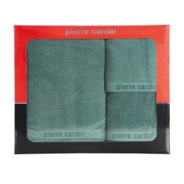 Komplet ręczników w pudełku 3 szt Evi zielony 430g/m2 Pierre Cardin