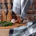 Komplet ścierek kuchenych 2szt 50x70 Mona czarna szara kratka Eurofirany Komplet ścierek kuchenych 2szt 50x70 Mona czarna szara kratka Eurofirany
