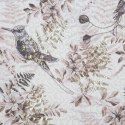 Narzuta dekoracyjna 220x240 Poly beżowa pudrowa liście ptaki welurowa D91 Narzuta dekoracyjna 220x240 Poly beżowa pudrowa liście ptaki welurowa D91