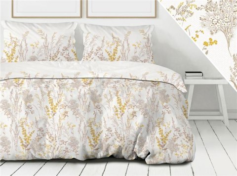 Pościel bawełniana 160x200 Primavera biała beżowa kwiaty Premium Bielbaw 1 Pościel bawełniana 160x200 Primavera biała beżowa kwiaty Premium Bielbaw 1