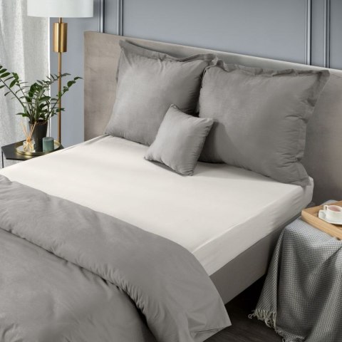 Prześcieradło jersey 3 z gumką 140x200 szare jasne na wysoki materac 30 cm 140 g/m2 Eurofirany Prześcieradło jersey 3 z gumką 140x200 szare jasne na wysoki materac 30 cm 140 g/m2 Eurofirany