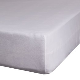 Prześcieradło jersey 3 z gumką 160x200 srebrne na wysoki materac 30 cm 140 g/m2 Eurofirany