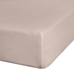 Prześcieradło jersey 3 z gumką 240x220 beżowe na wysoki materac 30 cm 140 g/m2 Eurofirany
