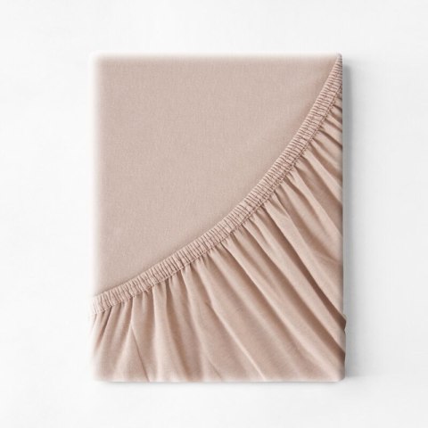 Prześcieradło jersey 3 z gumką 240x220 beżowe na wysoki materac 30 cm 140 g/m2 Eurofirany Prześcieradło jersey 3 z gumką 240x220 beżowe na wysoki materac 30 cm 140 g/m2 Eurofirany