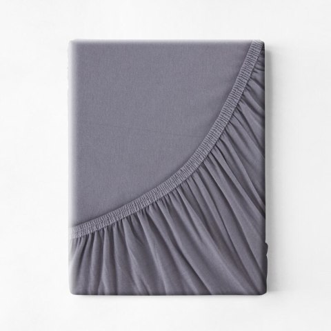Prześcieradło jersey 3 z gumką 240x220 stalowe na wysoki materac 30 cm 140 g/m2 Eurofirany Prześcieradło jersey 3 z gumką 240x220 stalowe na wysoki materac 30 cm 140 g/m2 Eurofirany