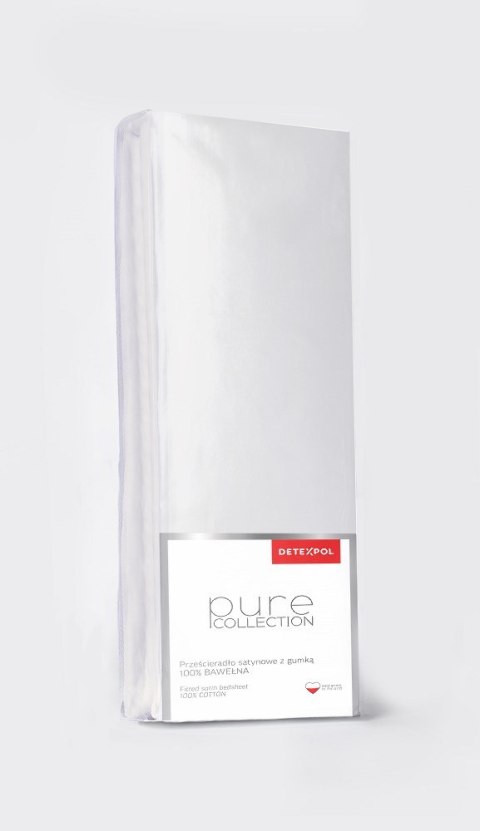 Prześcieradło satynowe z gumką 140x200 srebrne jednobarwne Pure Prześcieradło satynowe z gumką 140x200 srebrne jednobarwne Pure