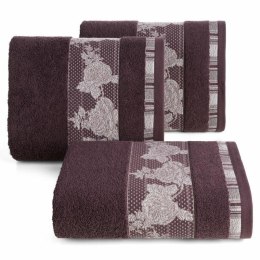 Ręcznik Isabel 70x140 fioletowy ciemny frotte 485 g/m2 Eurofirany