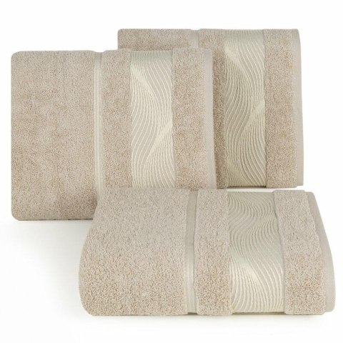 Ręcznik Sylwia 2 70x140 beżowy 500 g/m2 frotte Eurofirany Ręcznik Sylwia 2 70x140 beżowy 500 g/m2 frotte Eurofirany