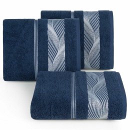 Ręcznik Sylwia 2 70x140 granatowy 500 g/m2 frotte Eurofirany