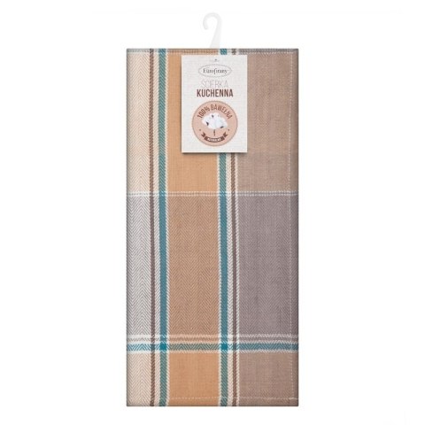 Ścierka kuchenna 50x70 Olivia beżowa rurkusowa krata 2 Eurofirany Ścierka kuchenna 50x70 Olivia beżowa rurkusowa krata 2 Eurofirany