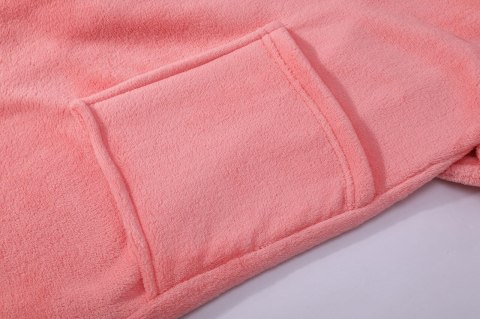 Szlafrok z kapturem Carlo 2XL/3XL koralowy z mikrofibry Szlafrok z kapturem Carlo 2XL/3XL koralowy z mikrofibry