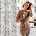Zasłona 135x250 Odeta biała szara z szampańskim nadrukiem gotowa na przelotkach Eurofirany Zasłona 135x250 Odeta biała szara z szampańskim nadrukiem gotowa na przelotkach Eurofirany