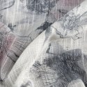 Zasłona 140x250 Frida srebrna różowa kwiaty gotowa na przelotkach Eurofirany Zasłona 140x250 Frida srebrna różowa kwiaty gotowa na przelotkach Eurofirany