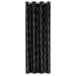Zasłona 140x250 Margo czarna welurowa gotowa na przelotkach Pierre Cardin
