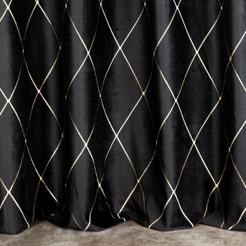Zasłona 140x250 Margo czarna welurowa gotowa na przelotkach Pierre Cardin Zasłona 140x250 Margo czarna welurowa gotowa na przelotkach Pierre Cardin