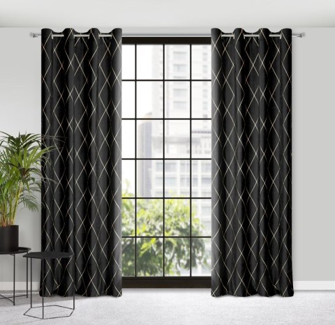 Zasłona 140x250 Margo czarna welurowa gotowa na przelotkach Pierre Cardin Zasłona 140x250 Margo czarna welurowa gotowa na przelotkach Pierre Cardin