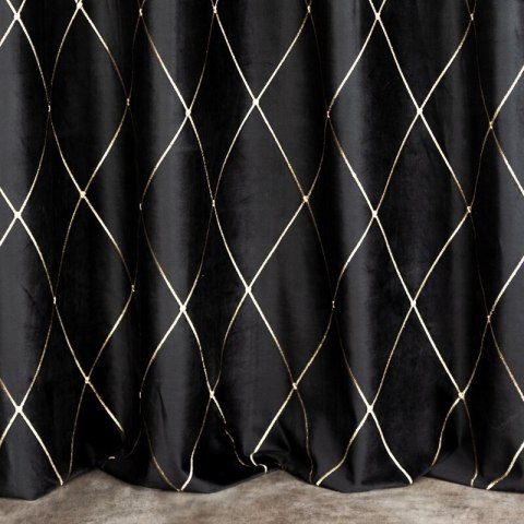 Zasłona 140x250 Margo czarna welurowa gotowa na przelotkach Pierre Cardin Zasłona 140x250 Margo czarna welurowa gotowa na przelotkach Pierre Cardin