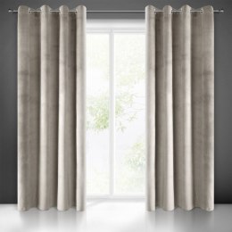 Zasłona 140x250 beżowa welurowa gotowa na przelotkach Pierre Cardin 1