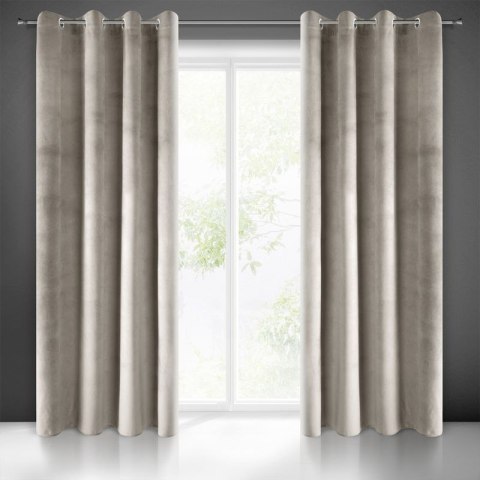 Zasłona 140x250 beżowa welurowa gotowa na przelotkach Pierre Cardin 1 Zasłona 140x250 beżowa welurowa gotowa na przelotkach Pierre Cardin 1