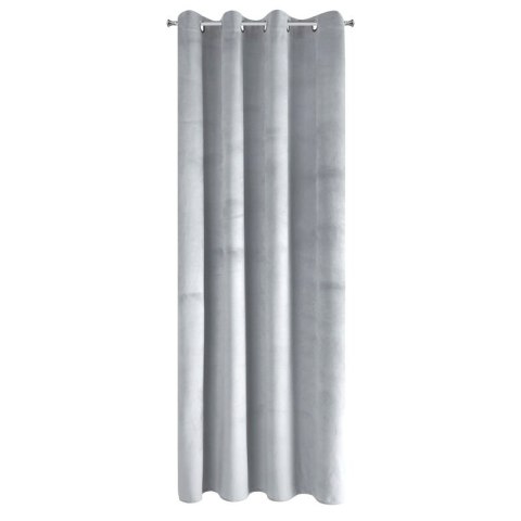 Zasłona 140x250 srebrna jasna welurowa gotowa na przelotkach Pierre Cardin 1 Zasłona 140x250 srebrna jasna welurowa gotowa na przelotkach Pierre Cardin 1